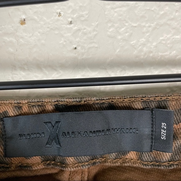 Alexander Wang Denim Cult Jeans Leopard Size 25 - Picture 4 of 9